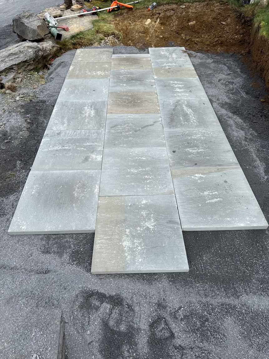 Large-format bluestone walkway